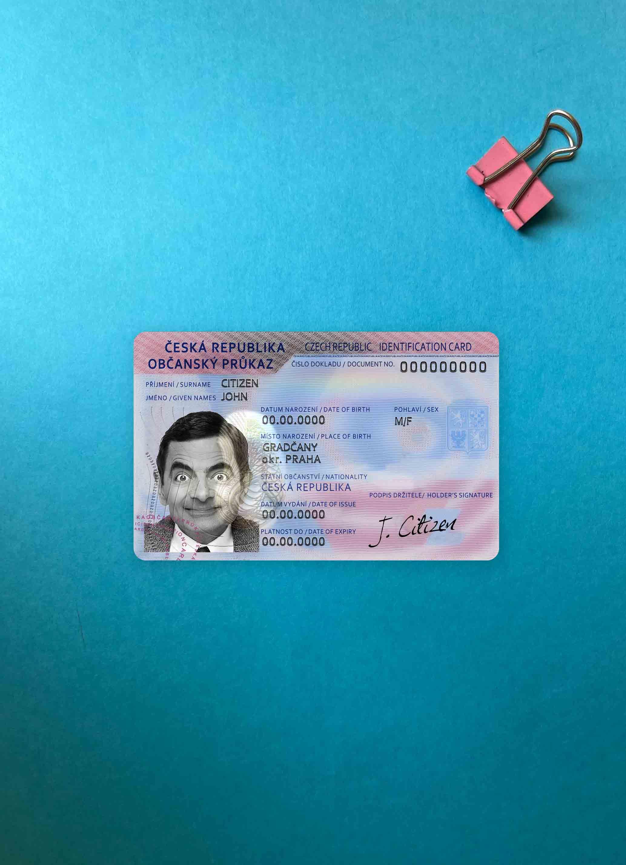 Czechia ID photolook FRONT PSD template